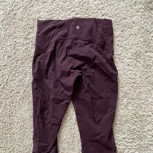 lululemon athletica cropped Purple Leggings